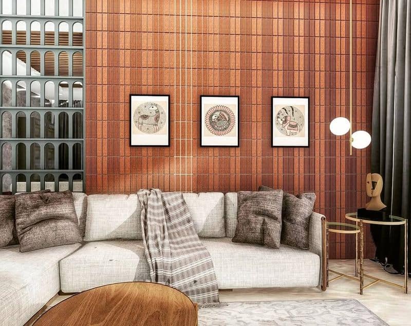 Reclaimed Tiles Accent Wall