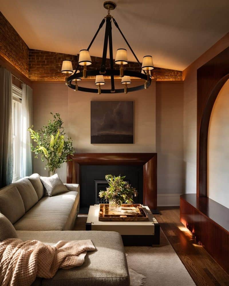Rustic Iron Ring Chandelier