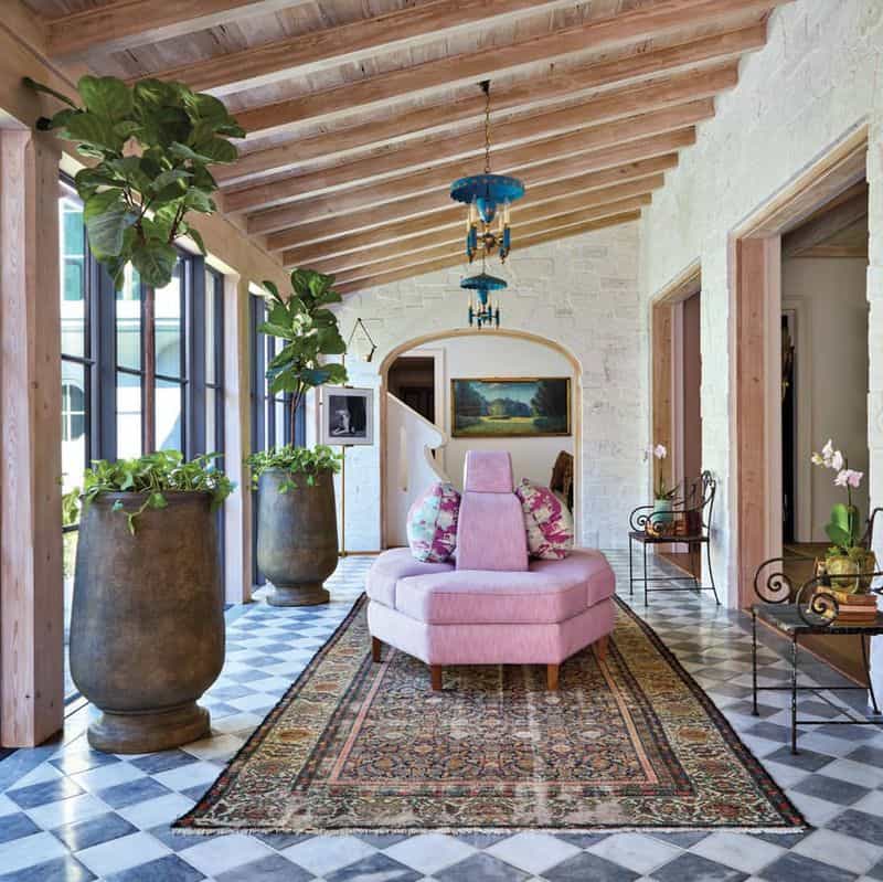 Rustic Living Room Fireplace