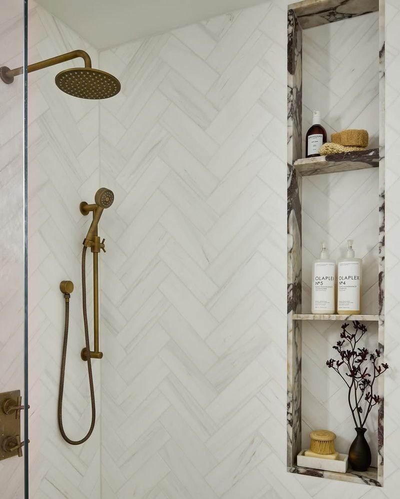 Sculptural Shower Niche