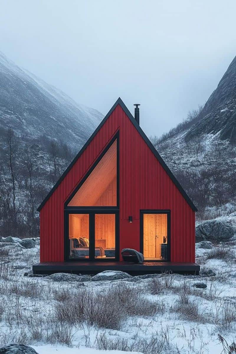 Eco-friendly Red Cabin