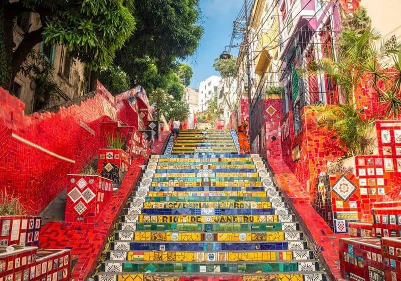 Stairs of the Selarón Steps, Rio de Janeiro, Brazil