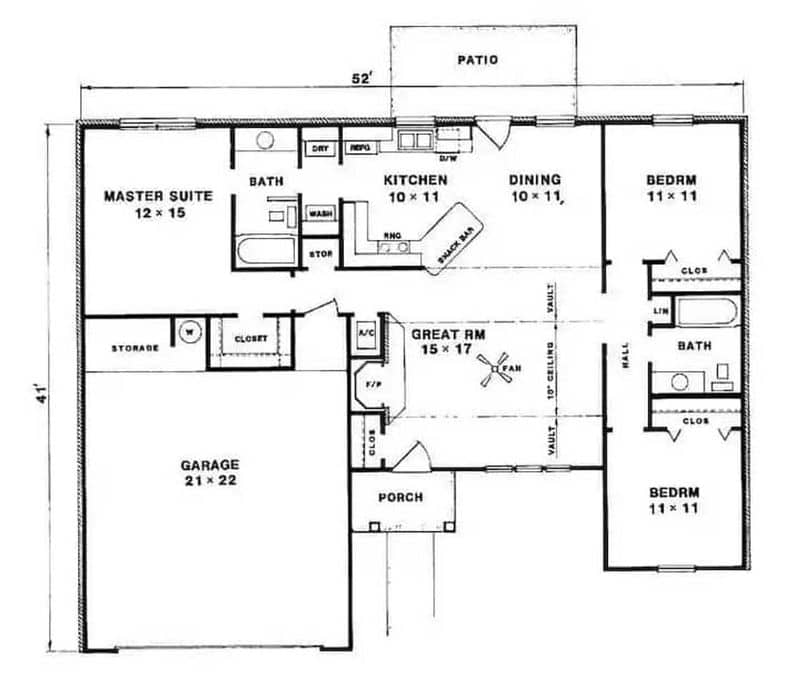 Low-Budget Spacious 3-Bedroom House Design