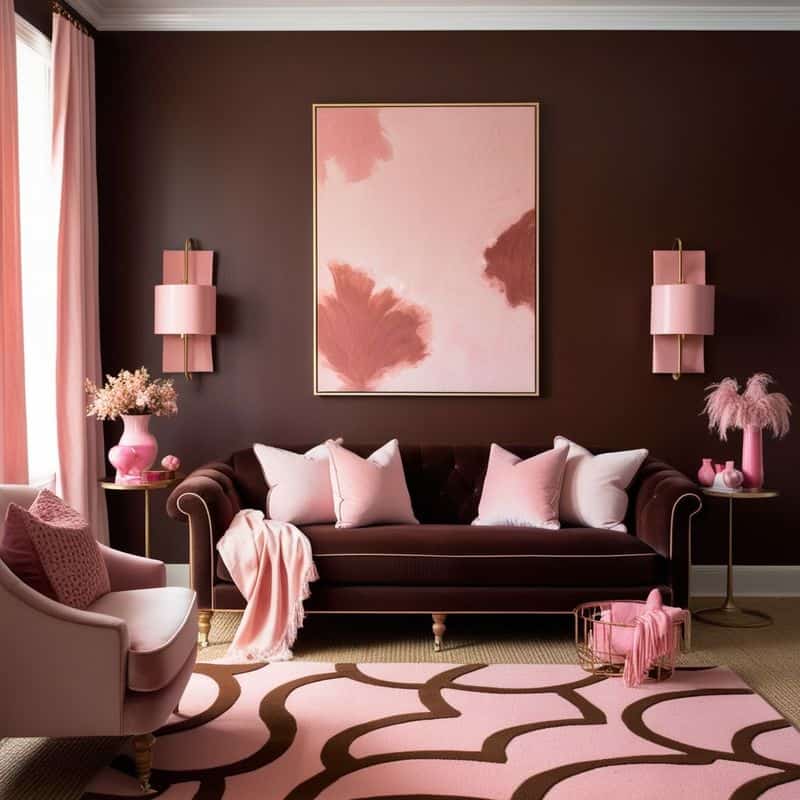 Chocolate Brown Living Room