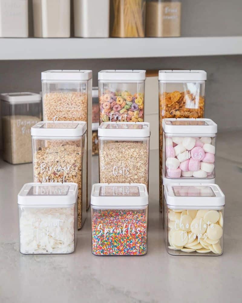 Stackable Containers Without Labels
