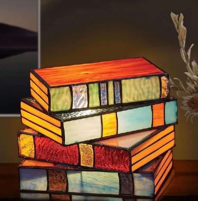 Stacked Book Lamp