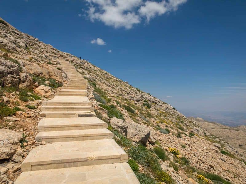 Stairs of the Mount Nemrut, Adıyaman, Turkey