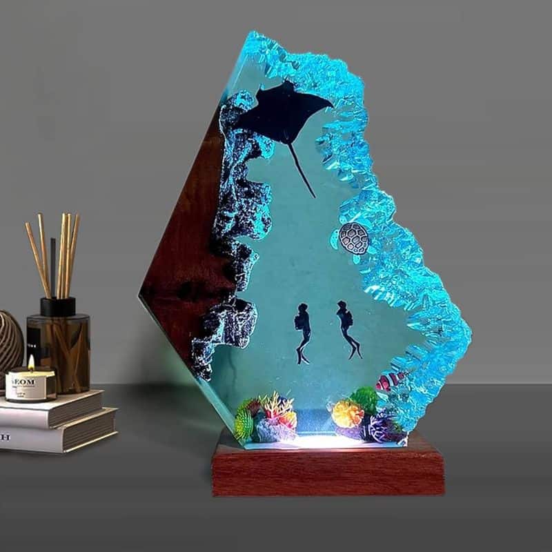 Colorful Resin Art Piece