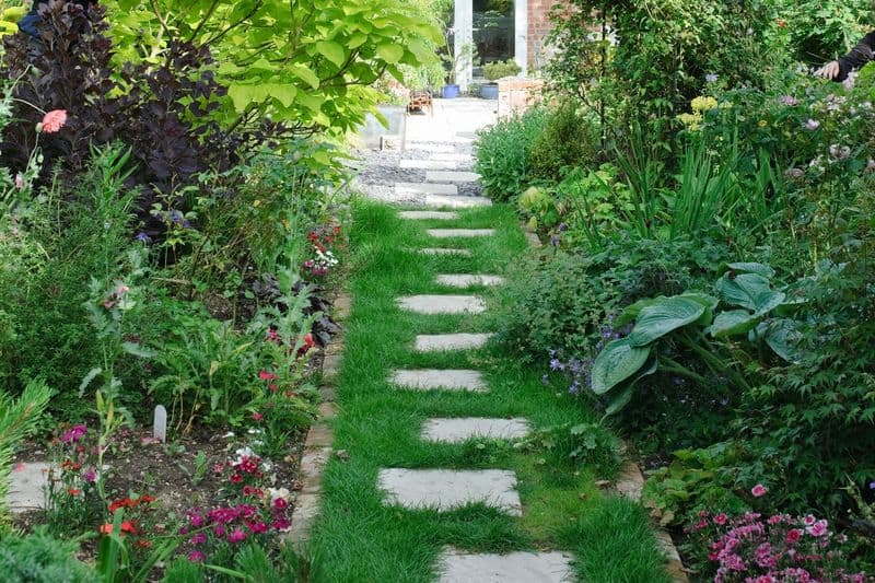 Stepping Stones in Grass