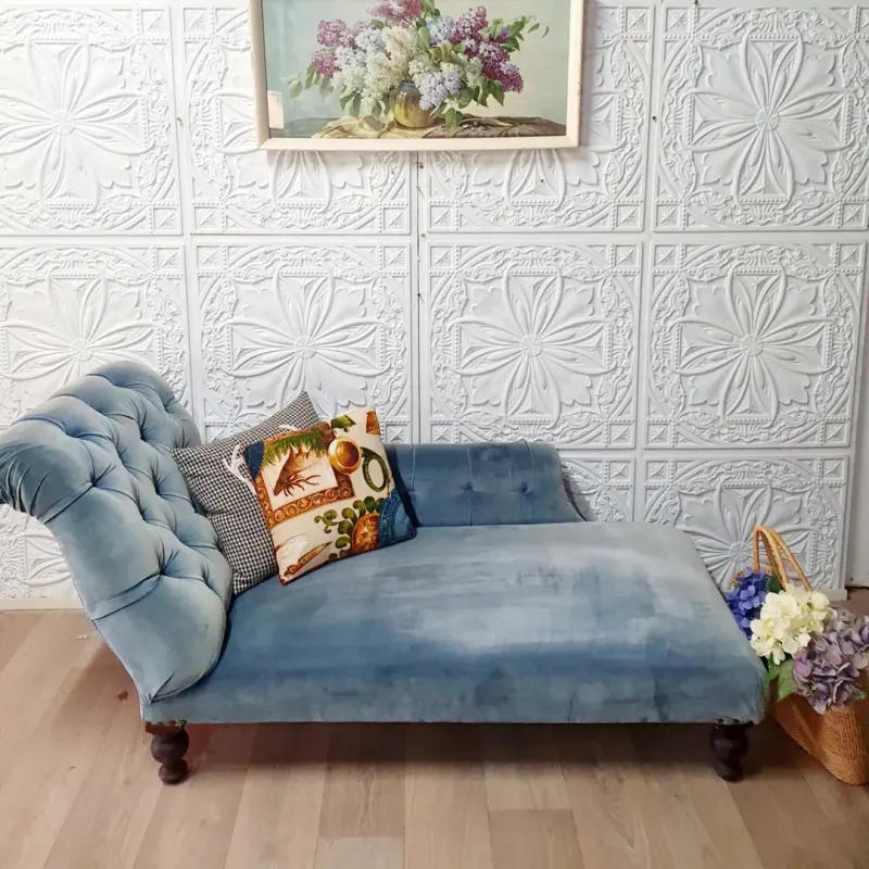 The Vintage Velvet Chaise Lounge