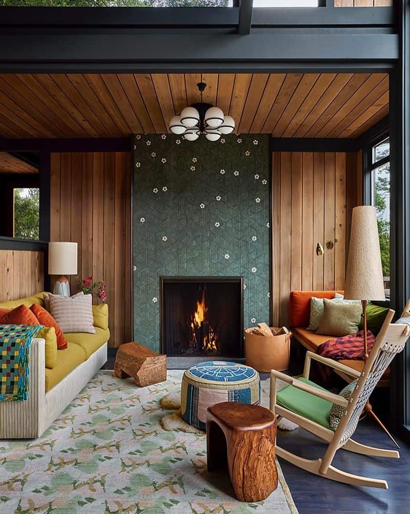 Tiled Fireplace
