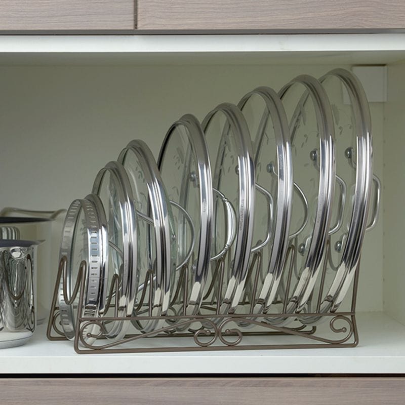 Under-Cabinet Pot Lid Holder