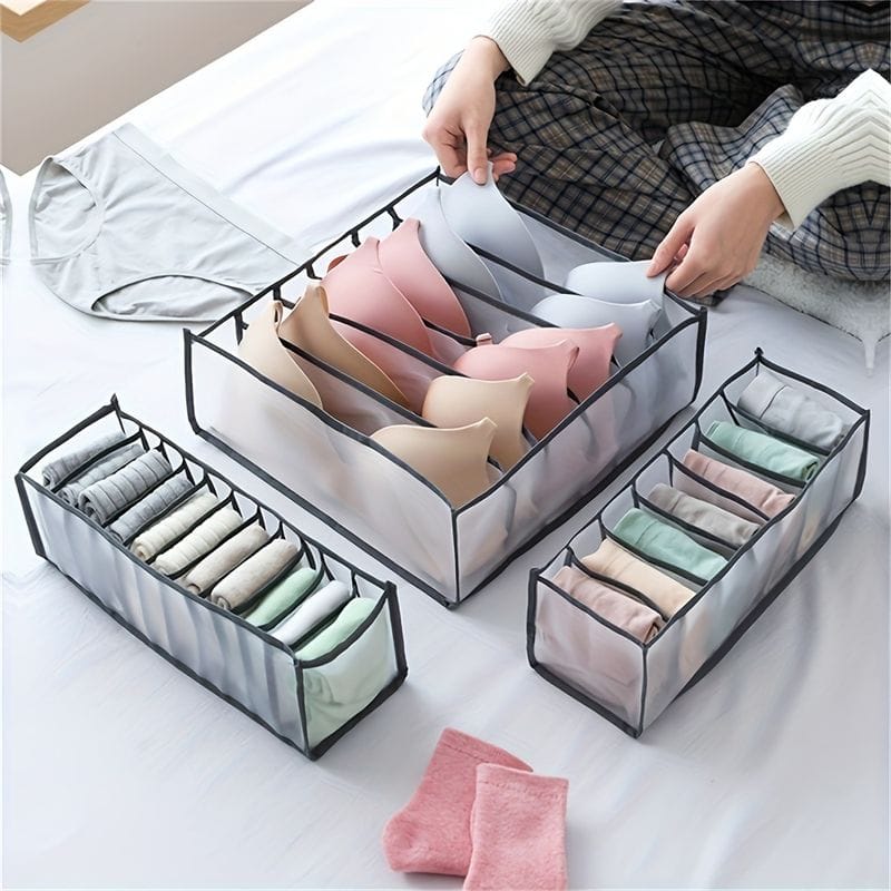Underwear Storage Box with Grid Drawer