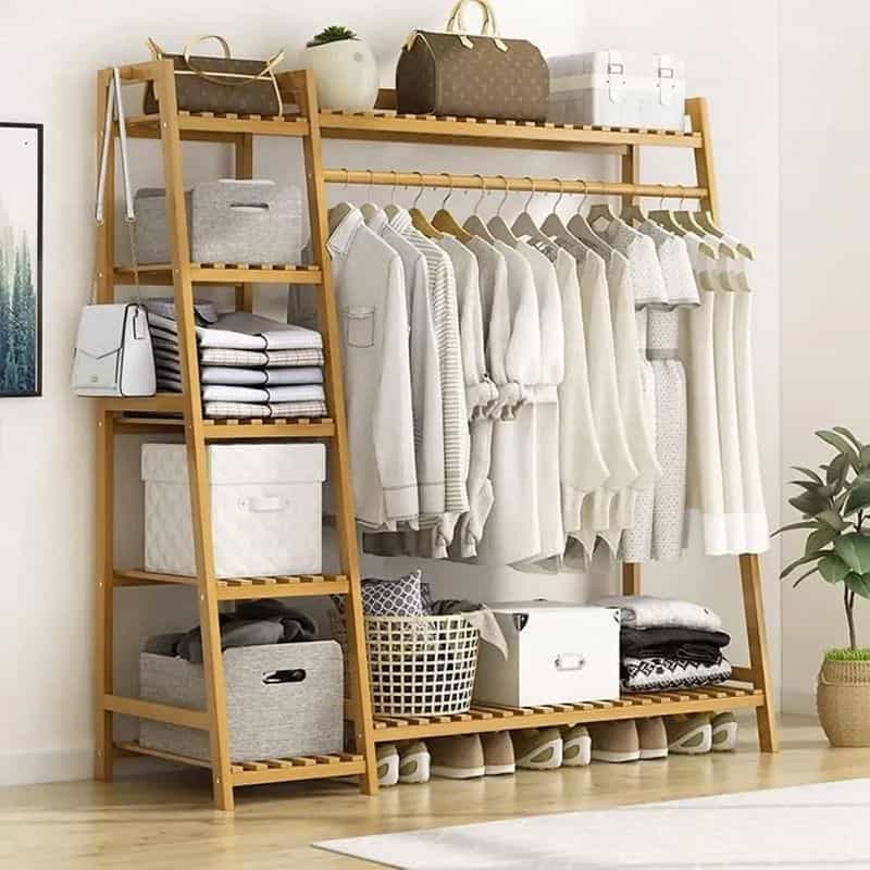Use a Clothing Rack for More Storage