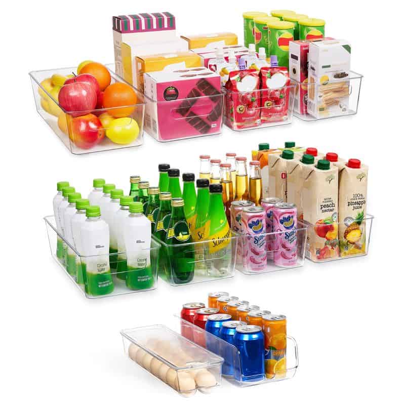 Vtopmart Refrigerator Organizer Bins with Handles