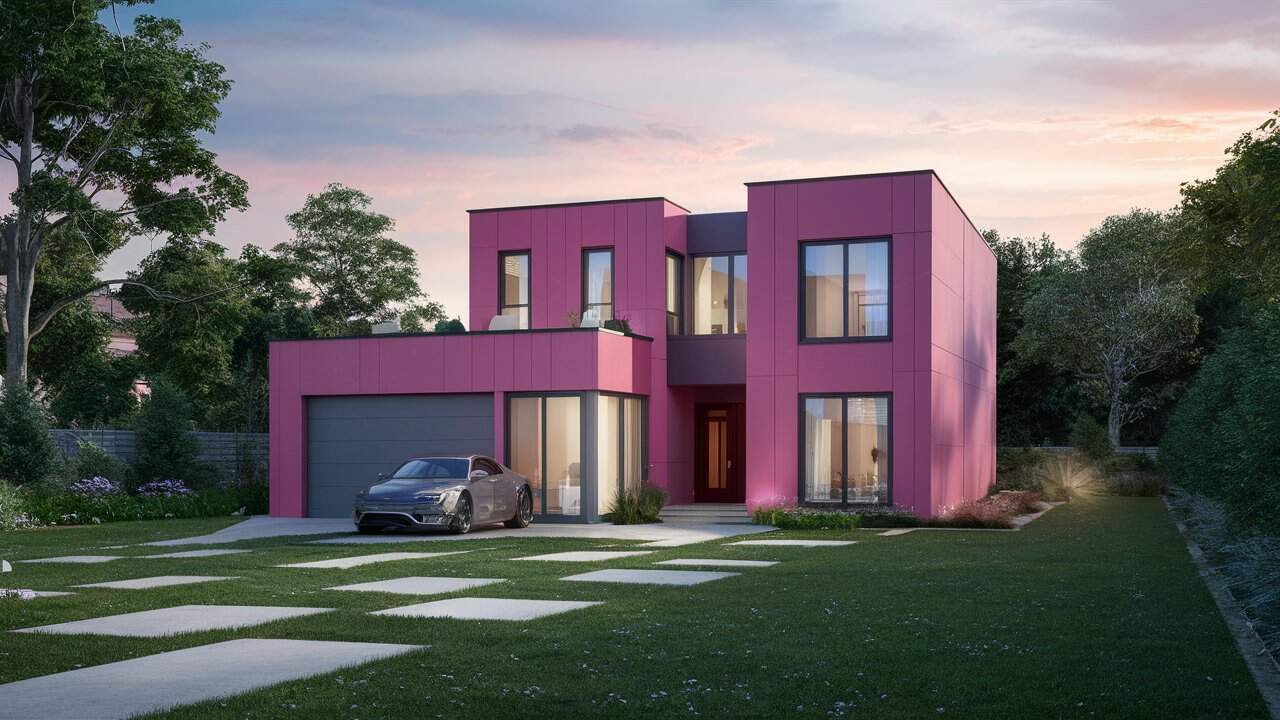 contemporary-pink-house