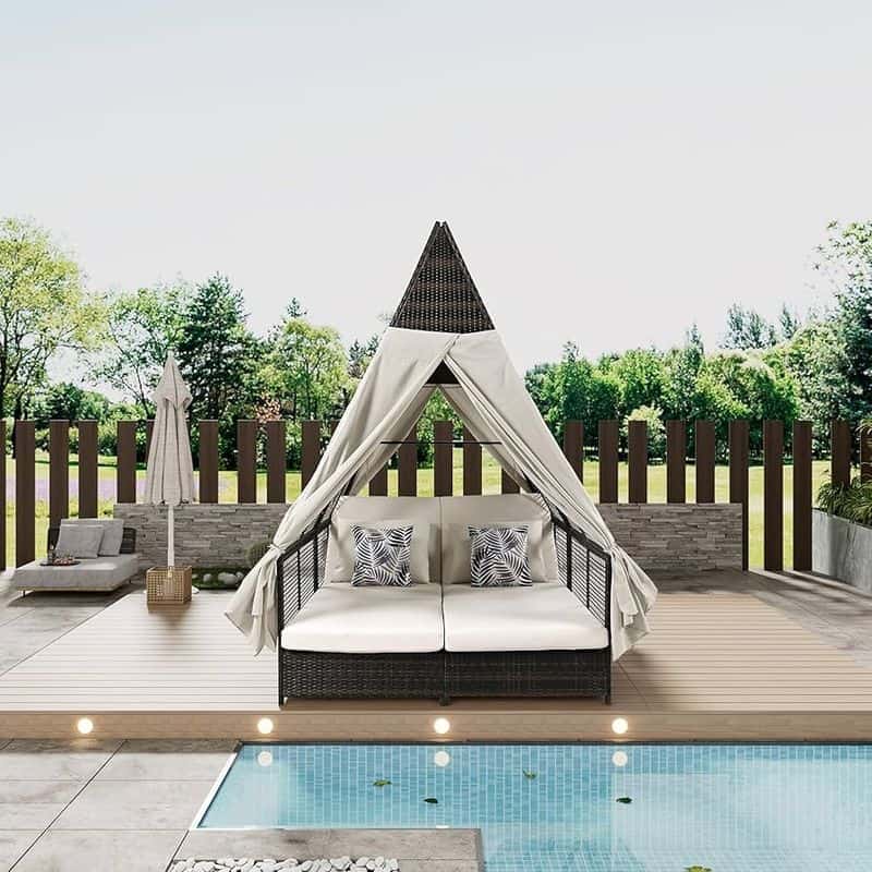 Sundale Outdoor Wicker Daybed