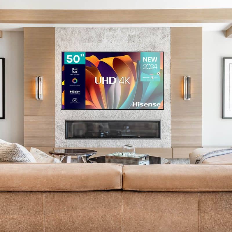50-inch TV: 4 to 6.5 feet (1.2 to 2 meters)