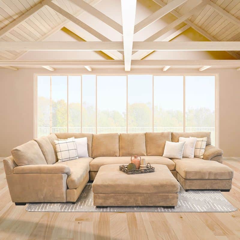 Beige Microfiber