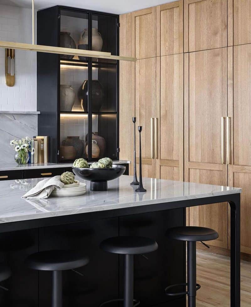 Black, White, and Light Wood