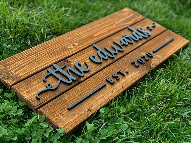 Custom Family Name Sign