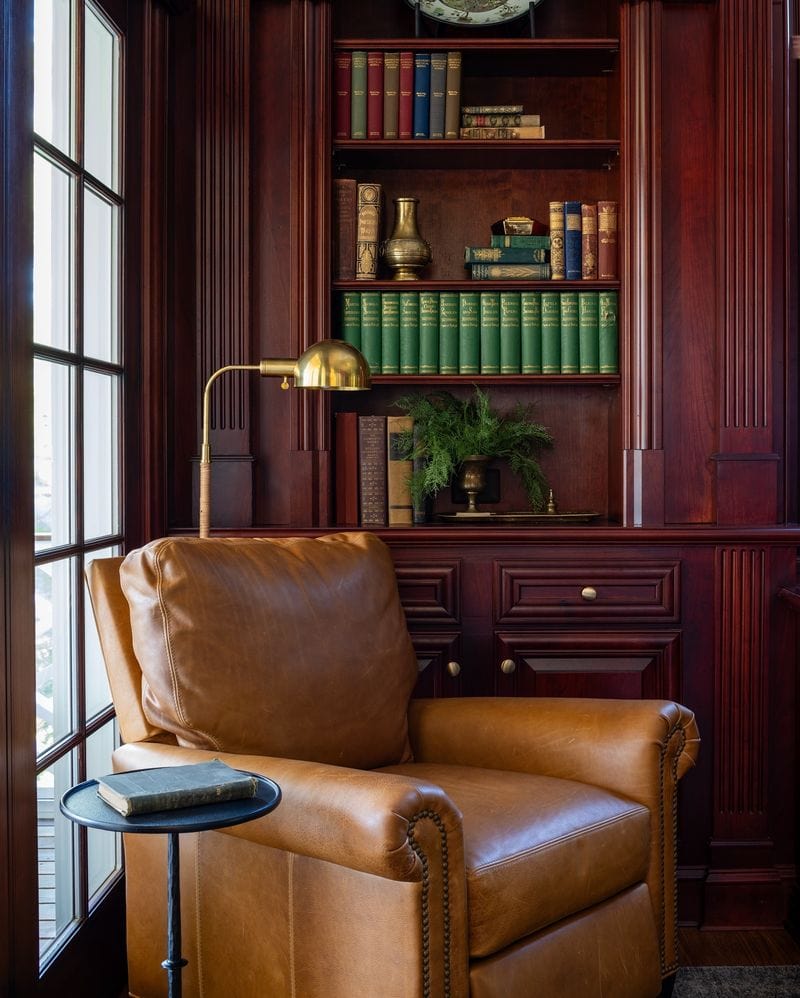 Burgundy in a Snug Reading Corner