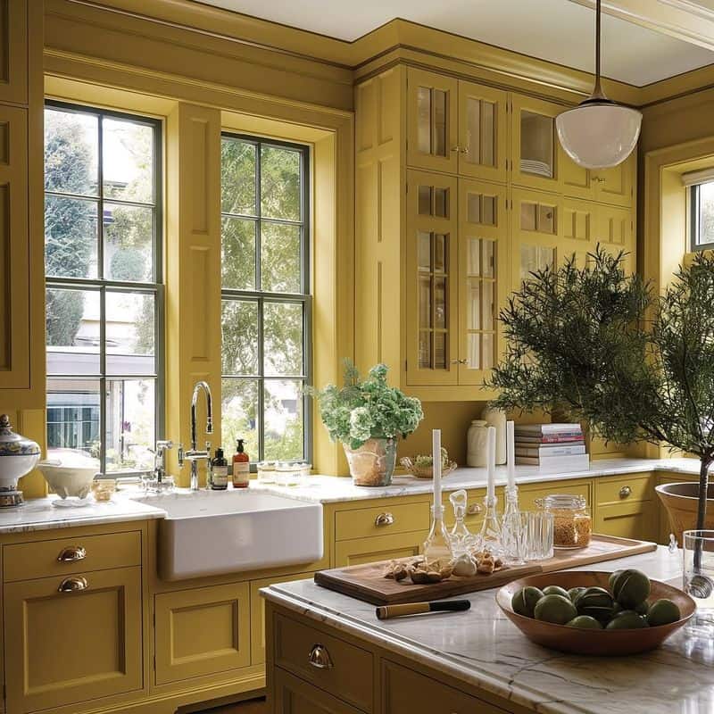 Butter Yellow Cabinets