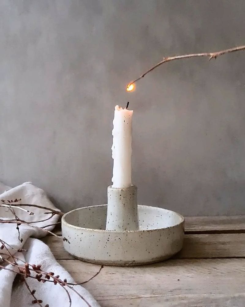 Clay Candle Holders