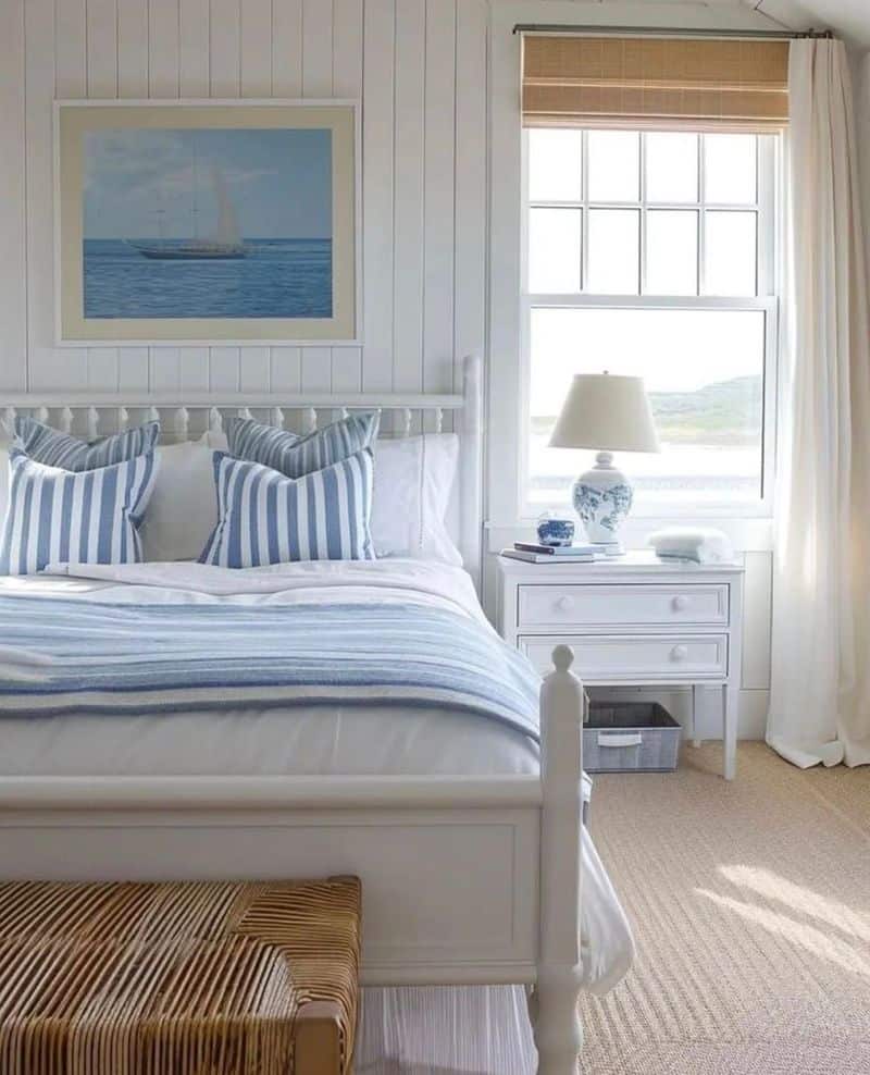 Coastal White and Blue