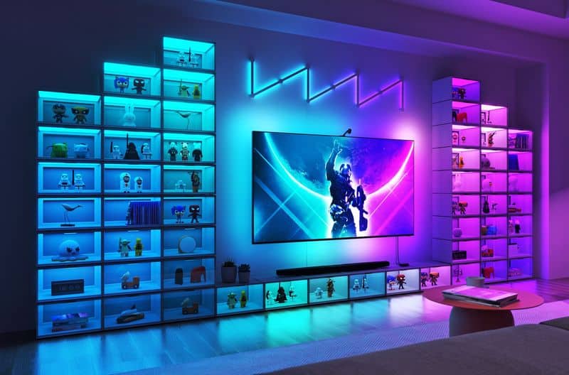 Color-Changing LED Shelves