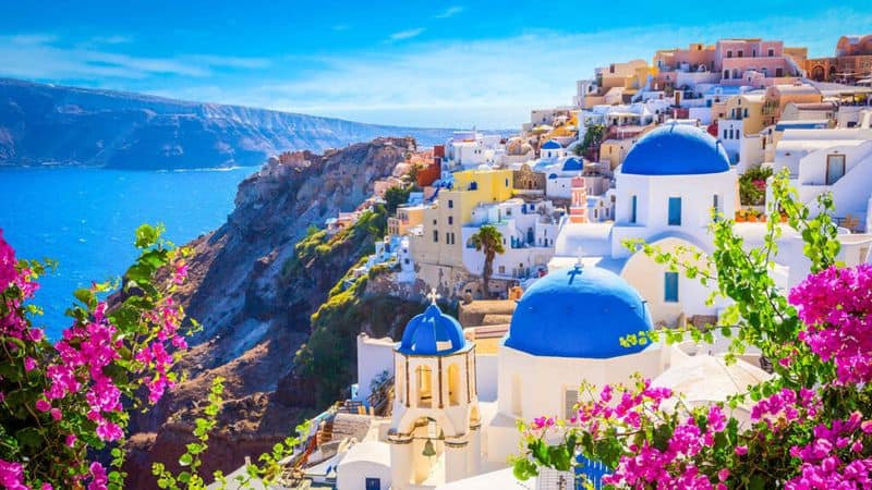 Colorful Serenity in Santorini, Greece