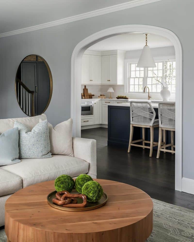 Connected Living Room and Kitchen