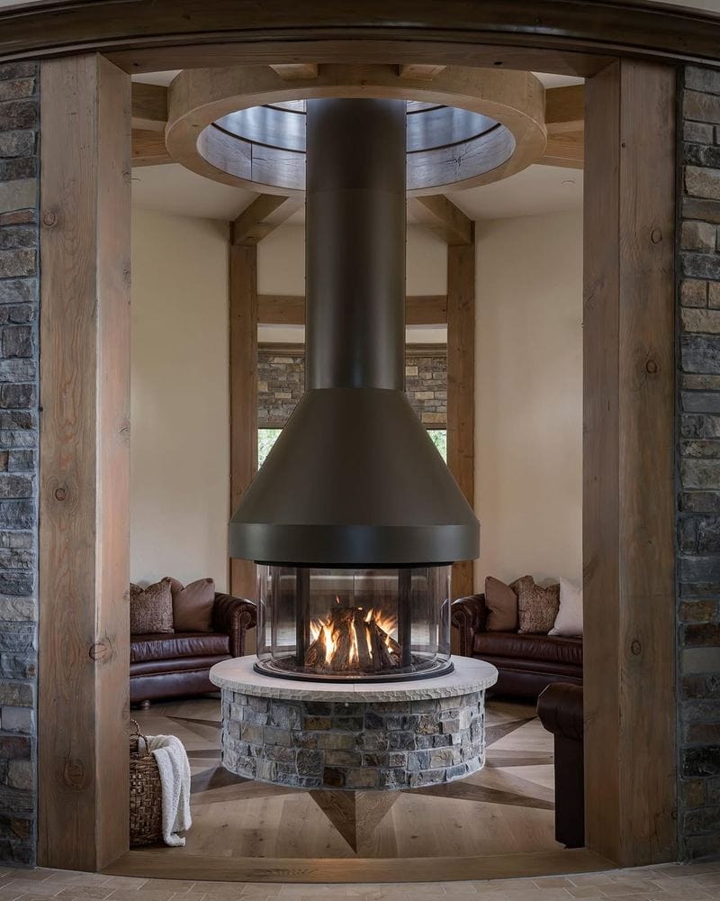 Contemporary Circular Fireplace