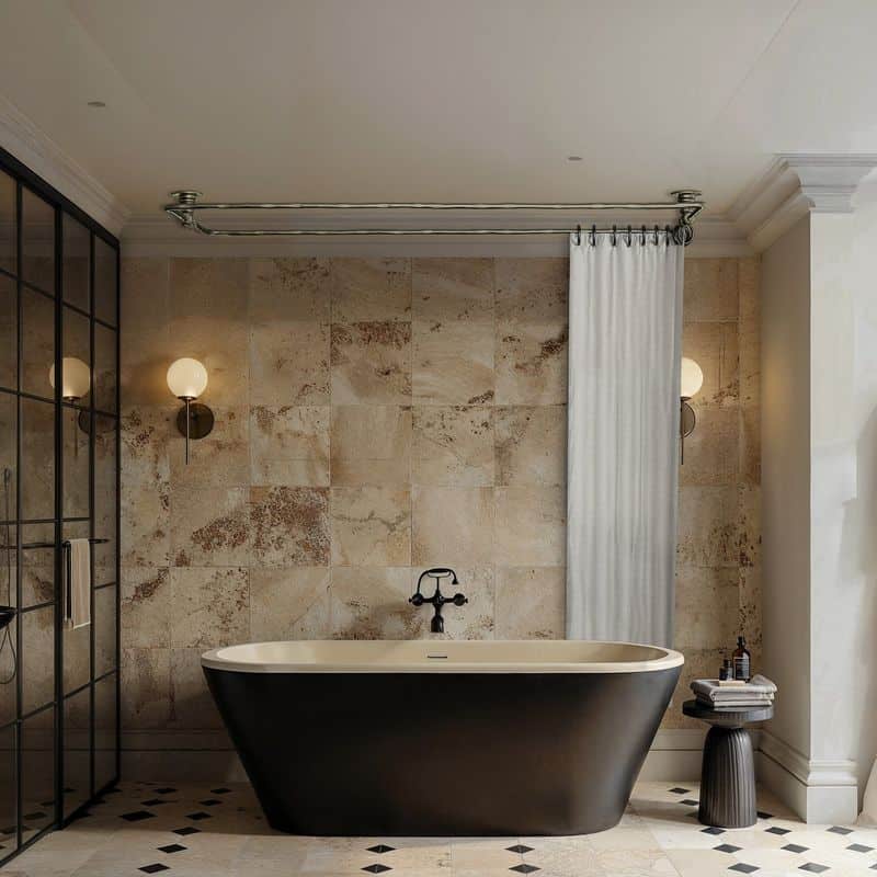 Use a Ceiling-Mounted Rod