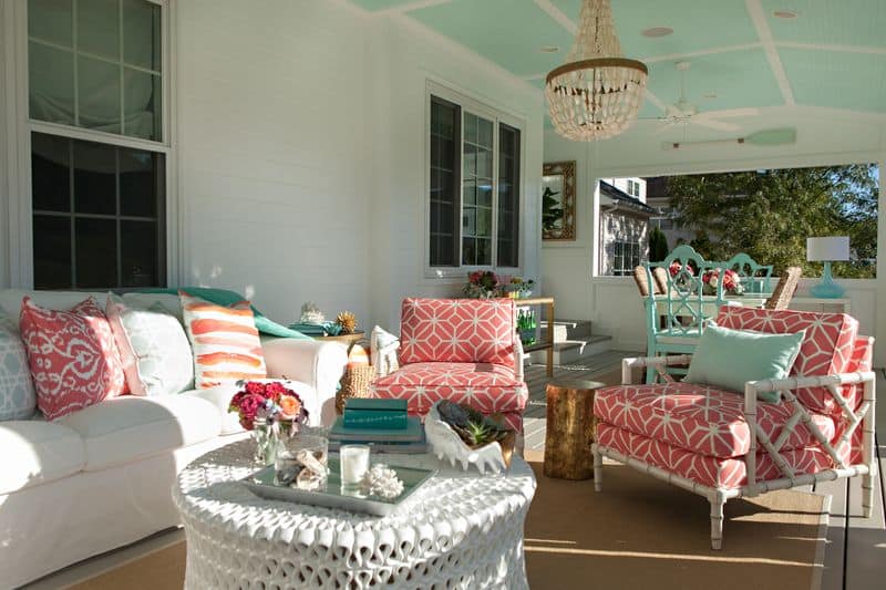 Coral and Teal