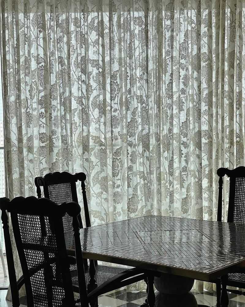 Stencil-Patterned Sheers