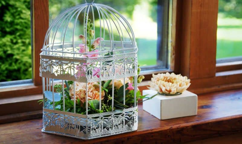 Vintage Birdcage Planter