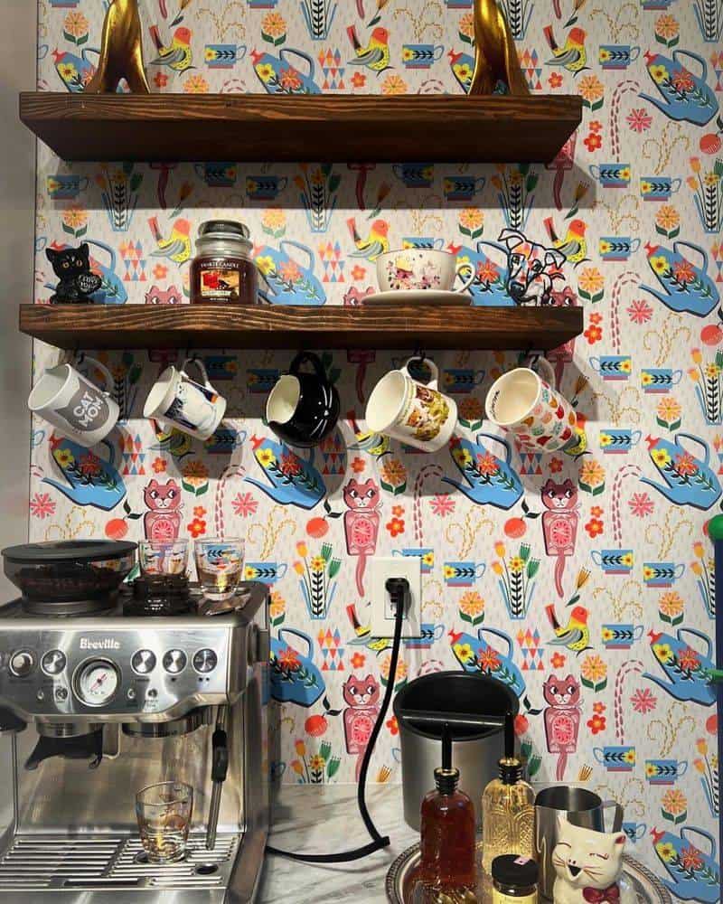 Floating Shelves with Hooks