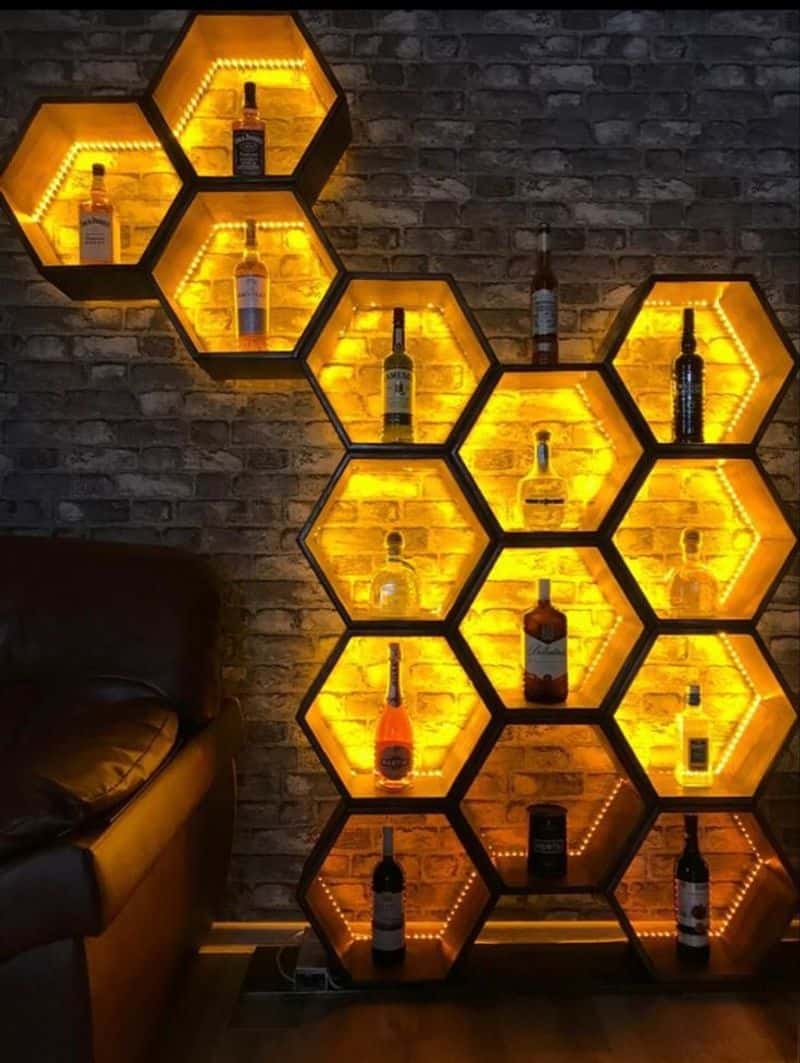 Geometric Patterned Shelves