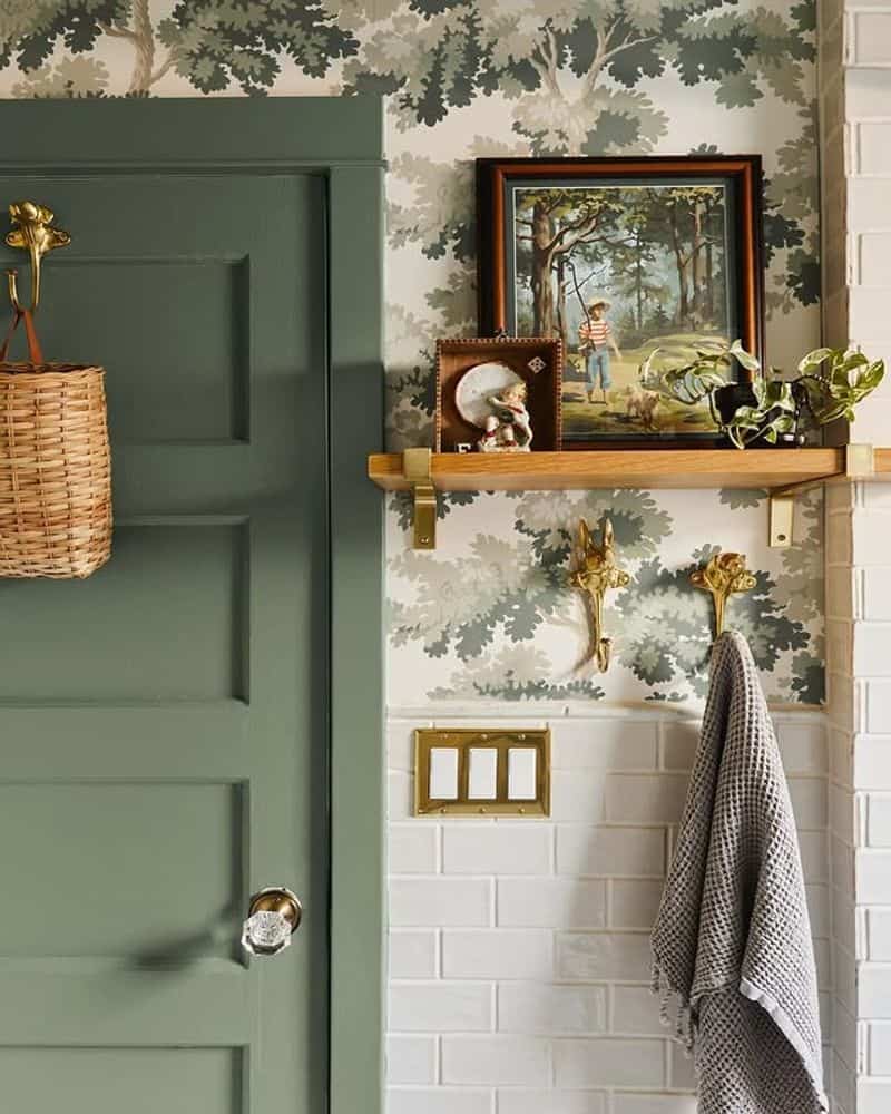 Incorporate Open Shelving with Vintage Linens
