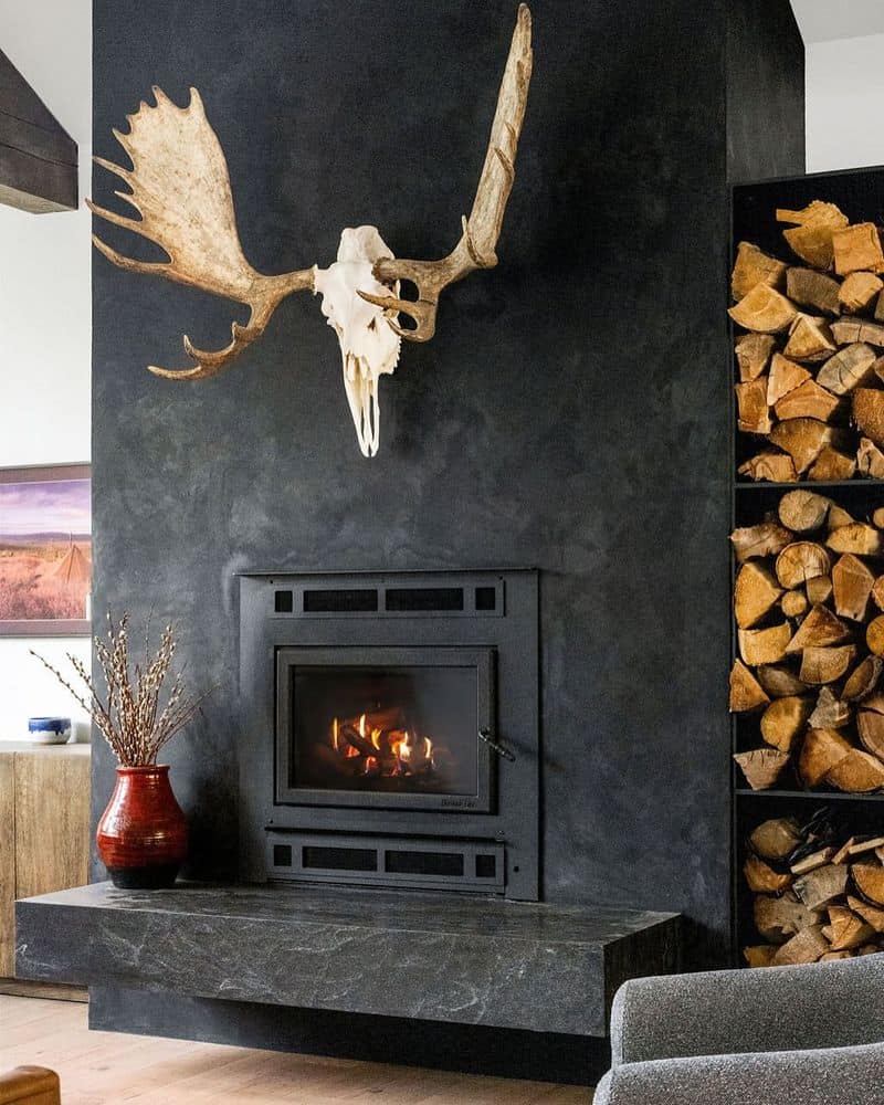 Industrial Metal Fireplace