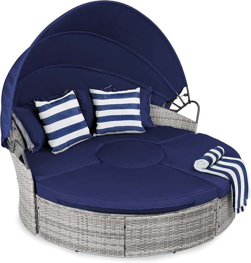 Best Choice Products Outdoor Convertible Canopy Daybed