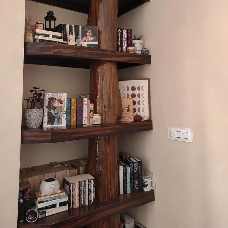 Raw Wood Bookshelf