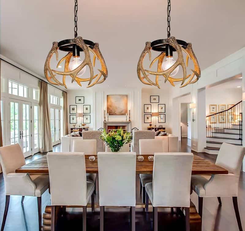 Metal Antler Chandelier