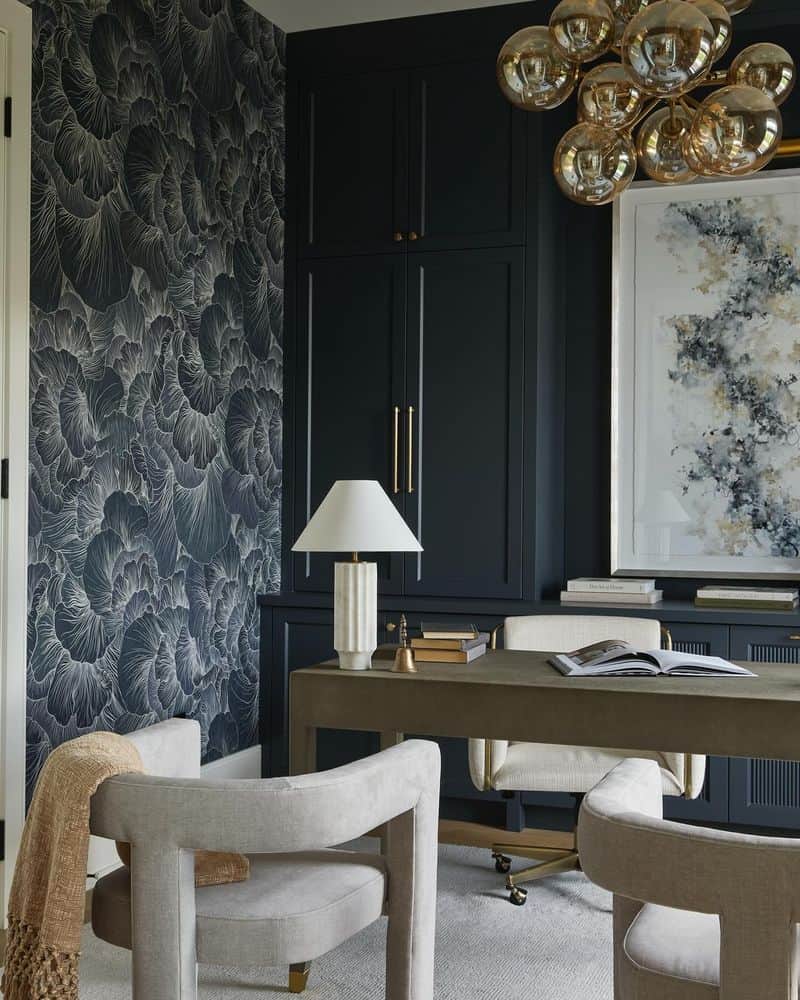 Midnight Blue in a Small Home Office
