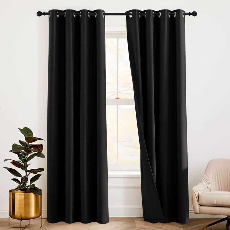 RYB HOME Thermal Insulated Blackout Curtains