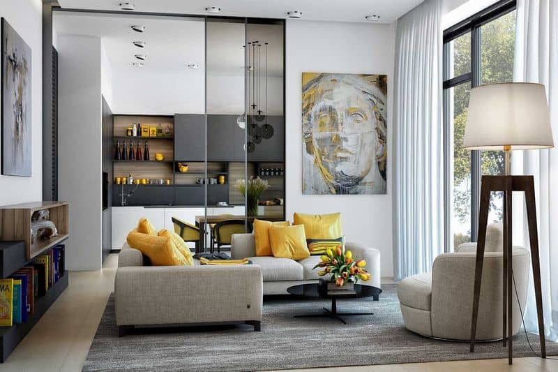 Gray and Yellow