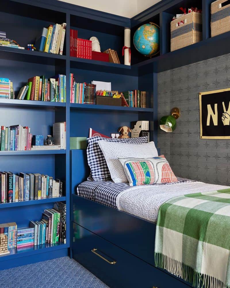 Navy Blue in a Petite Bedroom