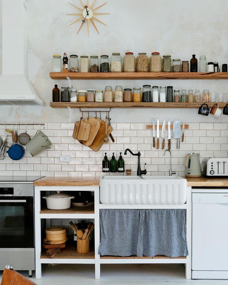 Open Shelving in Kitchen