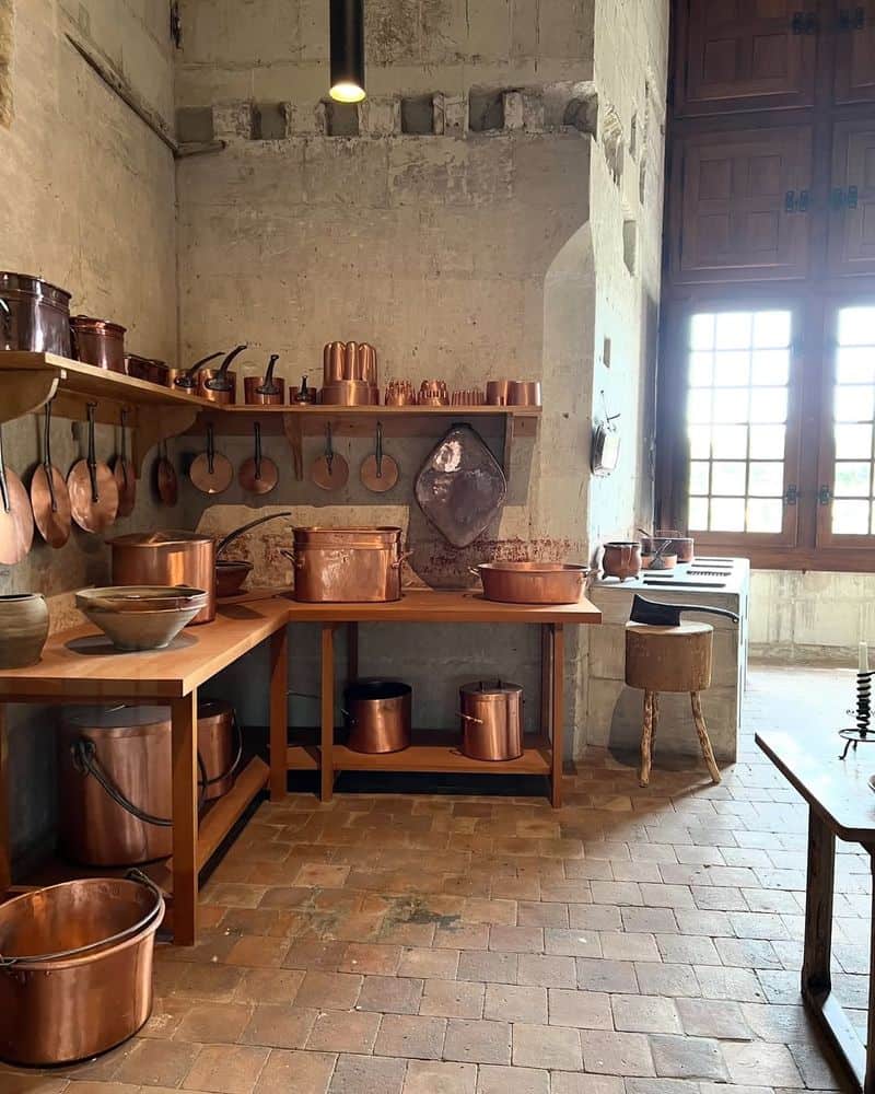 Open Shelving with Pottery Displays